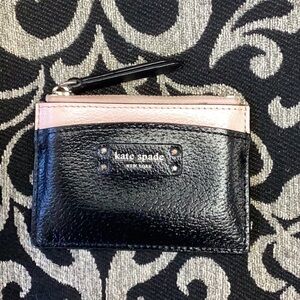 Kate Spade Black and Pink Cards  and Coins Leather Wallet